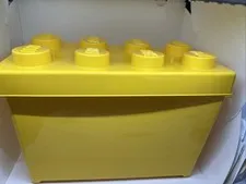 LEGO Storage Brick Case 8 Stud Large Yellow Container Plastic 14 x7 x 9.5 Empty