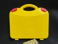LEGO Car Carrying Case Storage Container Yellow Dividers Minifigures Bricks Trav