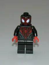 LEGO Spiderman Miles Morales black red minifigure Spider-man 76036