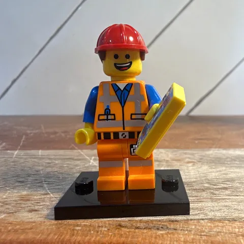 LEGO Movie 71004 Hard Hat Emmet TLM003 Minifigure Complete CMF Instructions