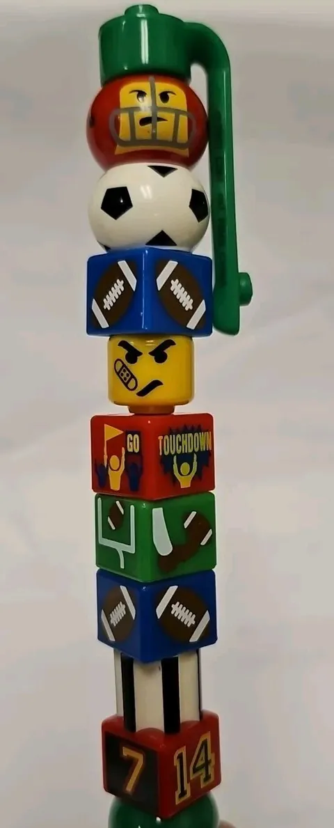 1999 Vintage Lego Writing System Parts, Soccer Football Collectible Legos