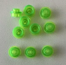 LEGO 10x New Pieces Plate 1x1 Round #34823 TRANS BRIGHT GREEN