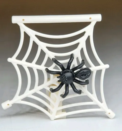NEW LEGO® White Spider Web Hanging Bar Style With Black Spider  Halloween Parts