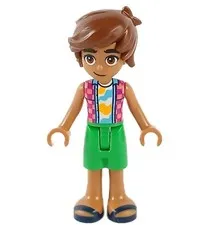 LEGO® Friends LEO Minifigure™ Minidoll Magenta Checkered Shirt frnd0836