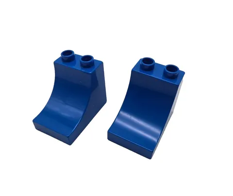 Lego DUPLO Block Dark BLUE 2x3x2 Arch Inverted Brick #2301 Lot of 2