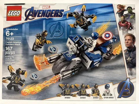 LEGO MARVEL AVENGERS 76123 Captain America: Outriders Attack NISB New & Sealed