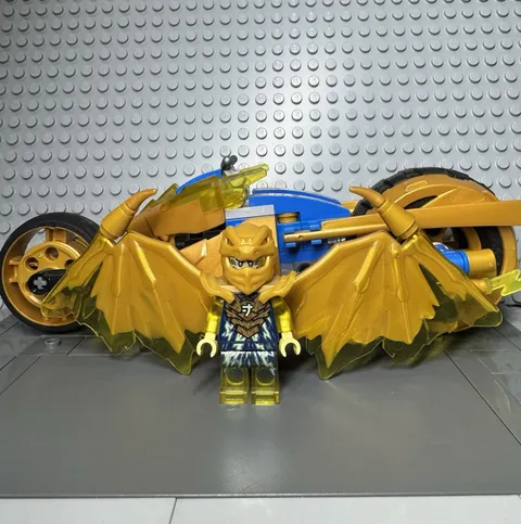 LEGO Ninjago Jay Golden Dragon Crystalized minifigure & Motorbike ( 71768 ) 99%