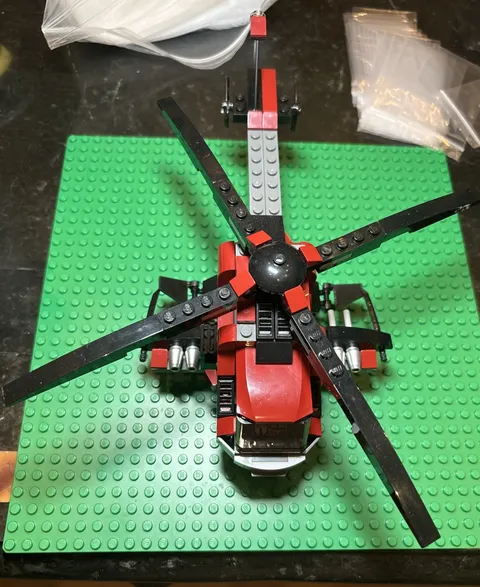LEGO Marvel Wolverine's Chopper Showdown 6866 Helicopter Build ONLY NO MINIFIGS