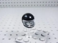 LEGO Black Helmet w/ Trans Clear Visor Minifig AZ