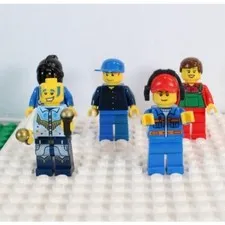 LEGO Minifigure Lot 5 Figures City Town Singer Worker Driver Accessories Mixed