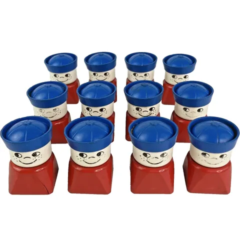 Duplo Lego Men Blue Hat Sailors Freckles 04•5 Vintage Original