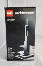 LEGO Architecture Willis Tower #21000 W/69Pcs Box Damaged But Pieces Are Sealed