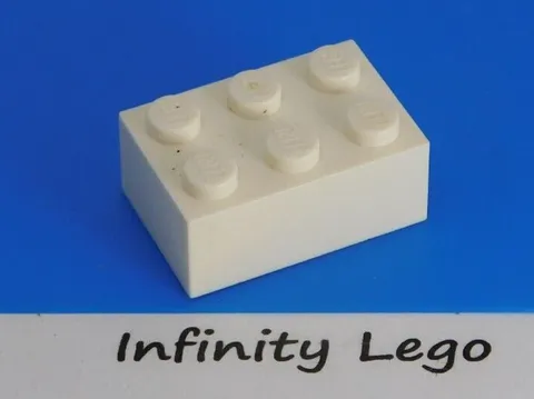 20 LEGO White Bricks 2 x 3 (3002) - (20 Pieces)
