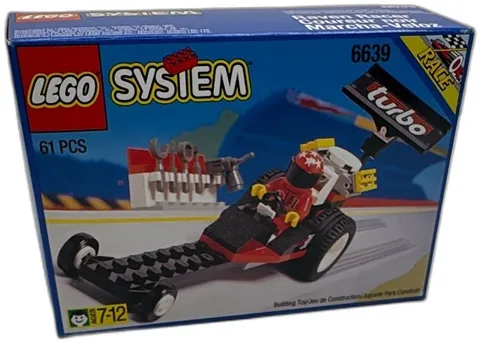 LEGO System 6639 Race Car Dragster Turbo 61 Pieces 1995 Sealed New Vintage