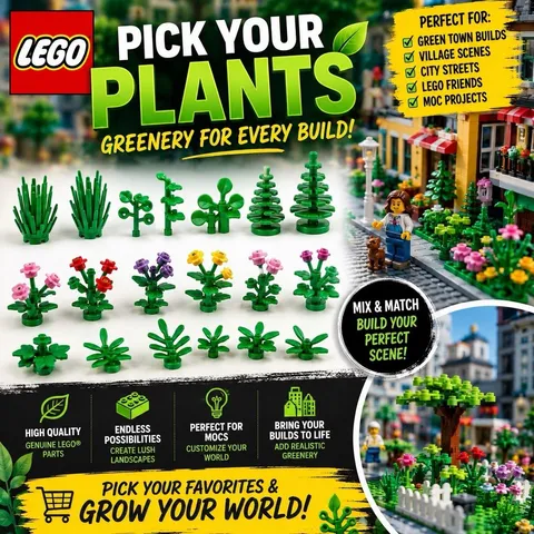 Lego PICK YOUR PLANTS GREENERY Green town village city friends Plant MOC