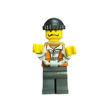 LEGO Minifig Orange Torso Town Prisoner Shirt with Prison Stripes 