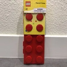 LEGO Red Plastic Pencil Case Storage Box, Age Level 4+