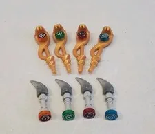 LEGO Ninjago Snake Serpent Staff Lot Of 4 With Matching Fangblades Accessories 