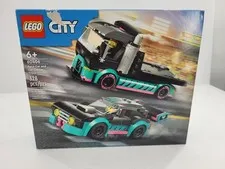 LEGO City 60406 Race Car and Car Carrier Truck Toy Set Sealed Transporter