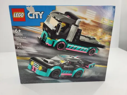 LEGO City 60406 Race Car and Car Carrier Truck Toy Set Sealed Transporter