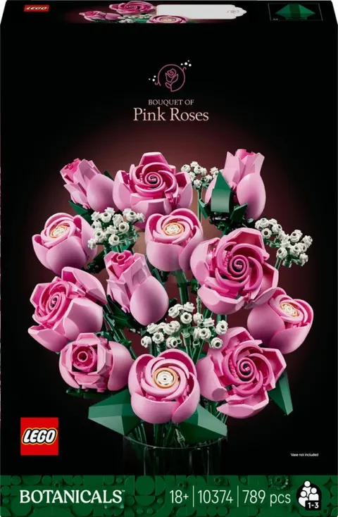 LEGO Botanicals Bouquet of Pink Roses Artificial Flowers 10374 Building Toy Set