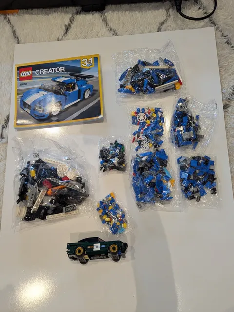 Lego 75884 Speed Champions 1968 Ford Mustang + Creator 3 in 1 31070 Turbo Track