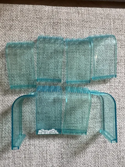 Lego Panel 3 x 4 x 6 Curved Top. Trans Light Blue. Lot Of 8.