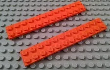LEGO Lot of 2 Orange 2x12 Plate Pieces