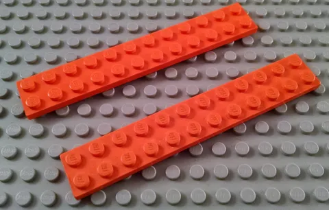LEGO Lot of 2 Orange 2x12 Plate Pieces