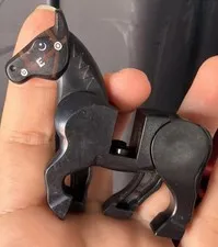 Vintage LEGO Animal - Black Horse with Moveable Hitch / Legs & Brown Bridle