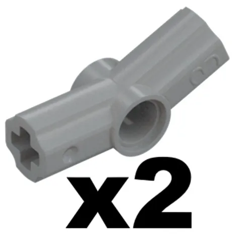 Lego Light Bluish Gray TECHNIC Axle Pin Connector Angled #3 Qty 2 Part 32016 T1