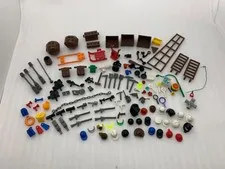 Vintage Lego Accessories Lot 130 pieces- Hats, Tools, Weapons, Etc -80’s/90’s
