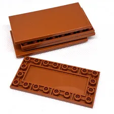 LEGO Parts - Dark Orange Tile 4 x 8 Inverted Studs on Edges - No 83496 - QTY 5
