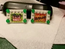 Lego White Brick Ride Sign CARNIVORE FREE FALL Sign 4 x 6 Lot Of 2