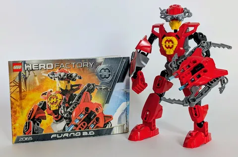 Lego #2065 Hero Factory Furno 2.0, 100% Complete W/ Instructions!!