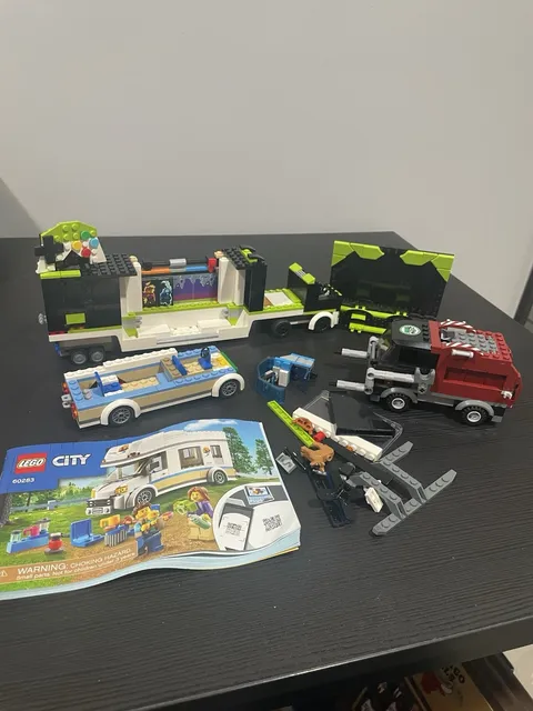 LEGO 3 Random Partially Built Trucks 60283 Parts Garbage Truck