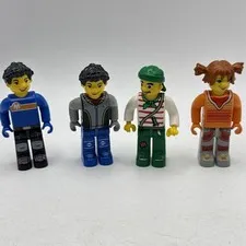 Lego Jack Stone Junior Minifigures Mixed Lot Of 4 Pipi Longstocking Set Vintage