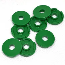 LEGO Parts - Green Tile, Round 2 x 2 with Hole - No 15535 - QTY 8