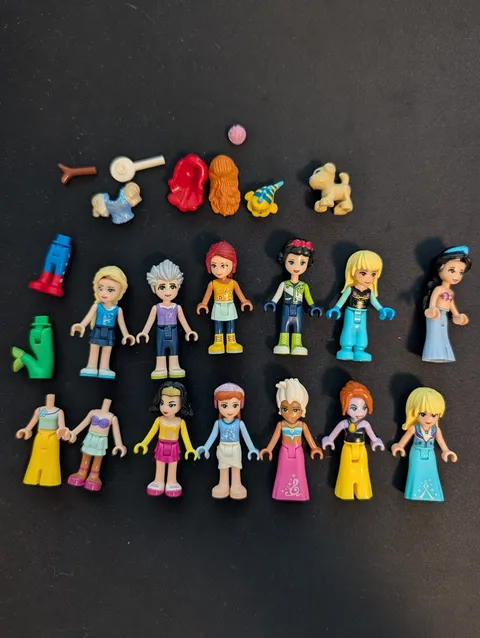 Lot of Lego Friends Disney Princess Mini Figures and Accessories! Flounder!