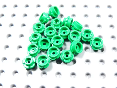 LEGO Lot of 20 Bright Green Round 1x1 Flowers Plants Minifig BI