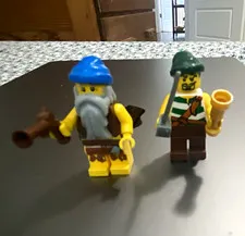 LEGO Minifigures Pirate Lot of 2 Minifigures w/ Accessories Plastic Figure
