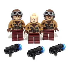 Lego Star Wars Naboo Fighter Pilot Minifigure Bundle w/ Blasters sw0461