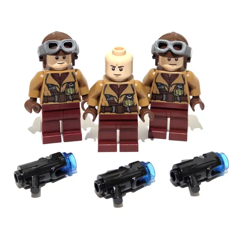 Lego Star Wars Naboo Fighter Pilot Minifigure Bundle w/ Blasters sw0461