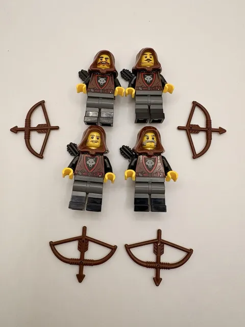 New! Lego Castle Wolfpack Bandits (Lot Of 4) Minifigures - 2024 Variant Retired
