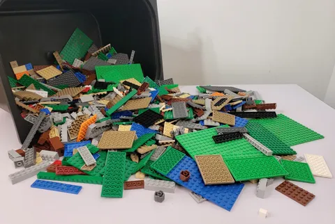 5 + lbs Bulk LEGO Bricks & Flat Plates Baseplates Mixed Lot Clean Assortment 
