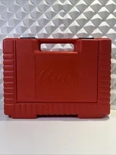 VINTAGE 1985 LEGO Red Hard Plastic Storage Bin Container Carry Case