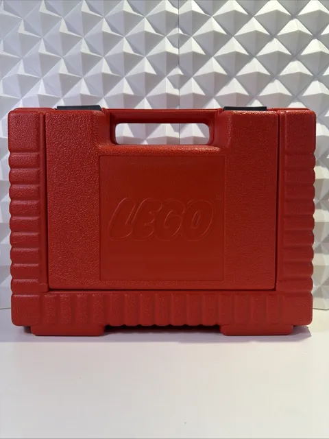 VINTAGE 1985 LEGO Red Hard Plastic Storage Bin Container Carry Case