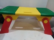 Lego Storage Play Lap Portable Activity Table Sliding Baseplates Folding Legs