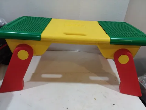 Lego Storage Play Lap Portable Activity Table Sliding Baseplates Folding Legs