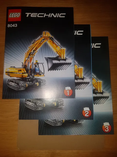 Original instructions LEGO Technic 8043 - motorized crawler excavator, new